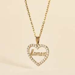 Pendentif Or Jaune Ramouna Oxyde De Zirconium