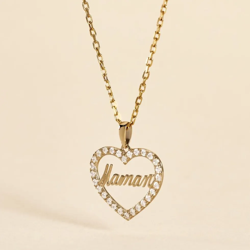 Pendentif Or Jaune Ramouna Oxyde De Zirconium