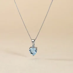 Pendentif Salona Or Blanc Topaze