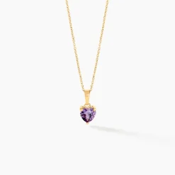 Pendentif Salona Or Jaune Amethyste