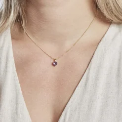 Pendentif Salona Or Jaune Amethyste