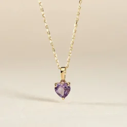 Pendentif Salona Or Jaune Amethyste