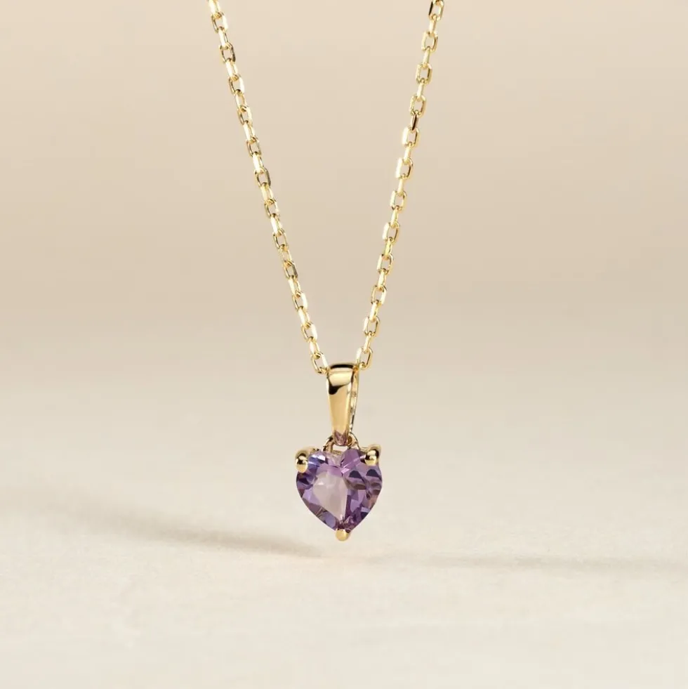 Pendentif Salona Or Jaune Amethyste