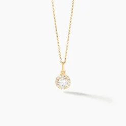 Pendentif Seghira Or Jaune Oxyde De Zirconium
