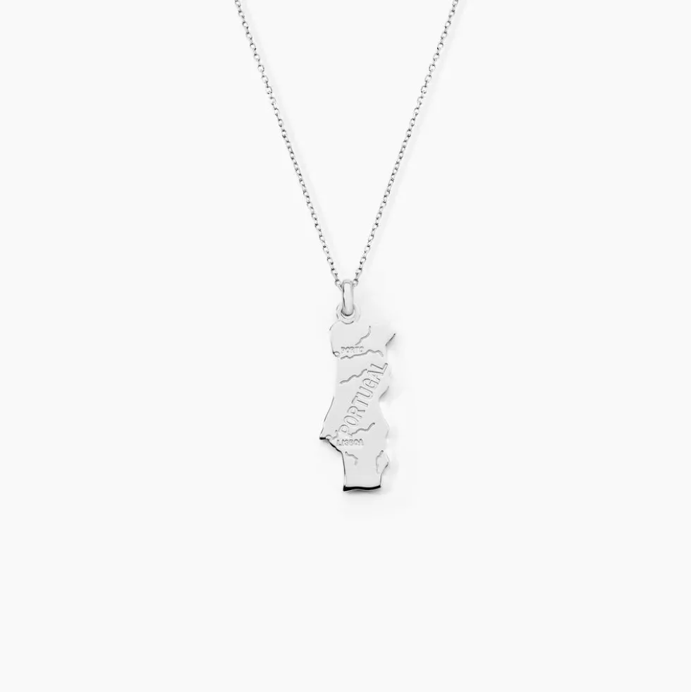 Pendentif Thea Argent Blanc