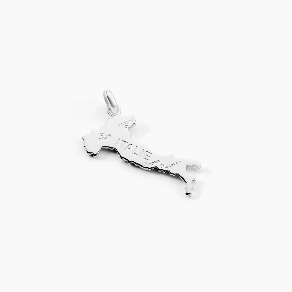 Pendentif Thea Argent Blanc
