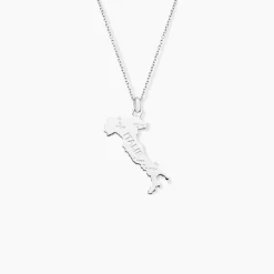 Pendentif Thea Argent Blanc