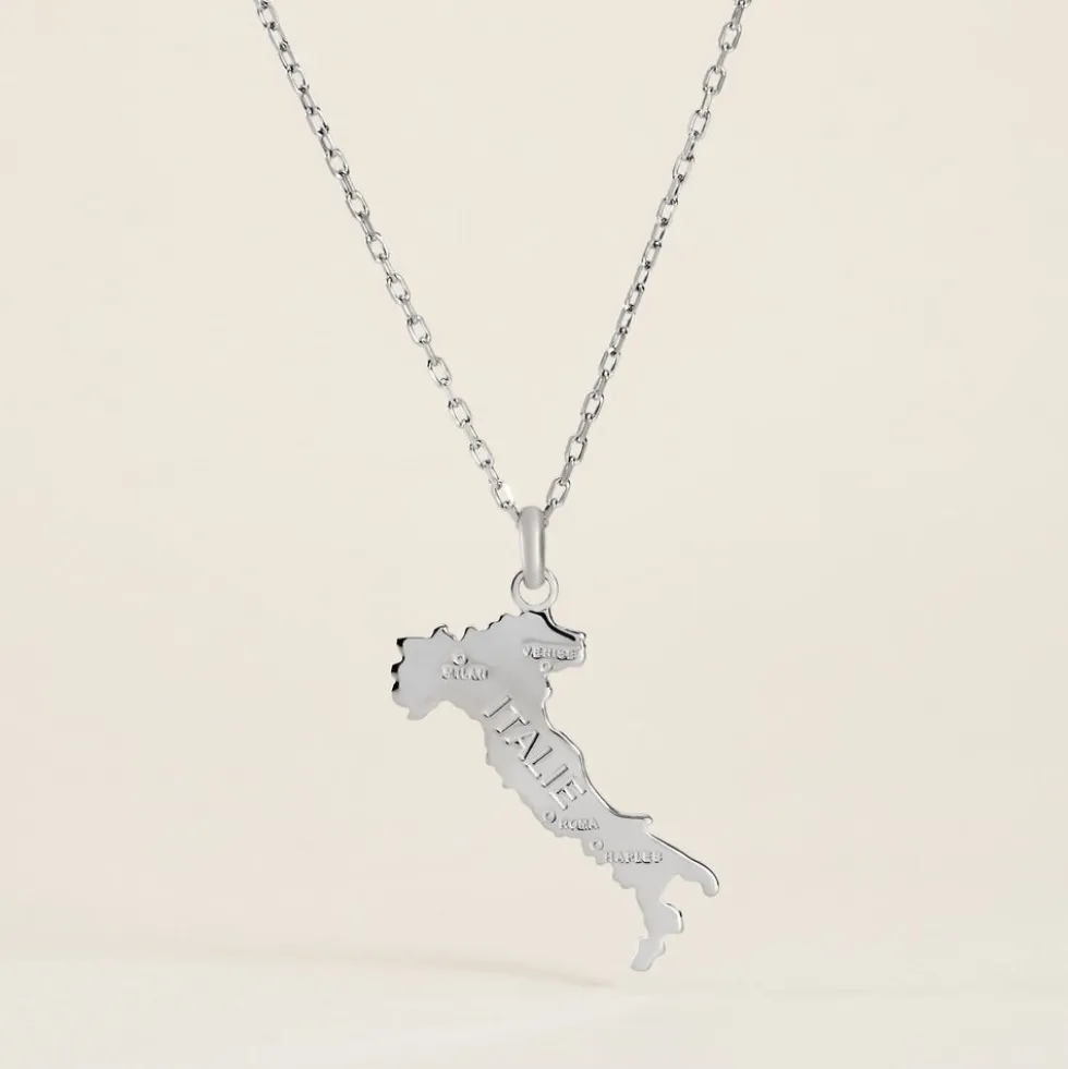 Pendentif Thea Argent Blanc