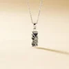 Pendentif Tiki Argent Blanc Onyx