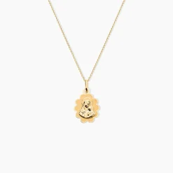 Pendentif Vierge Nuage Or Jaune