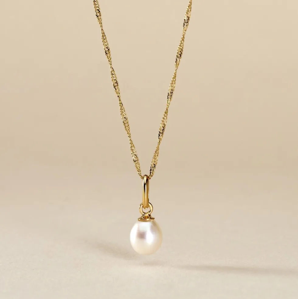 Pendentif Yoela Or Jaune Perle De Culture
