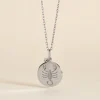 Pendentif Zodiaque Rond Argent Blanc