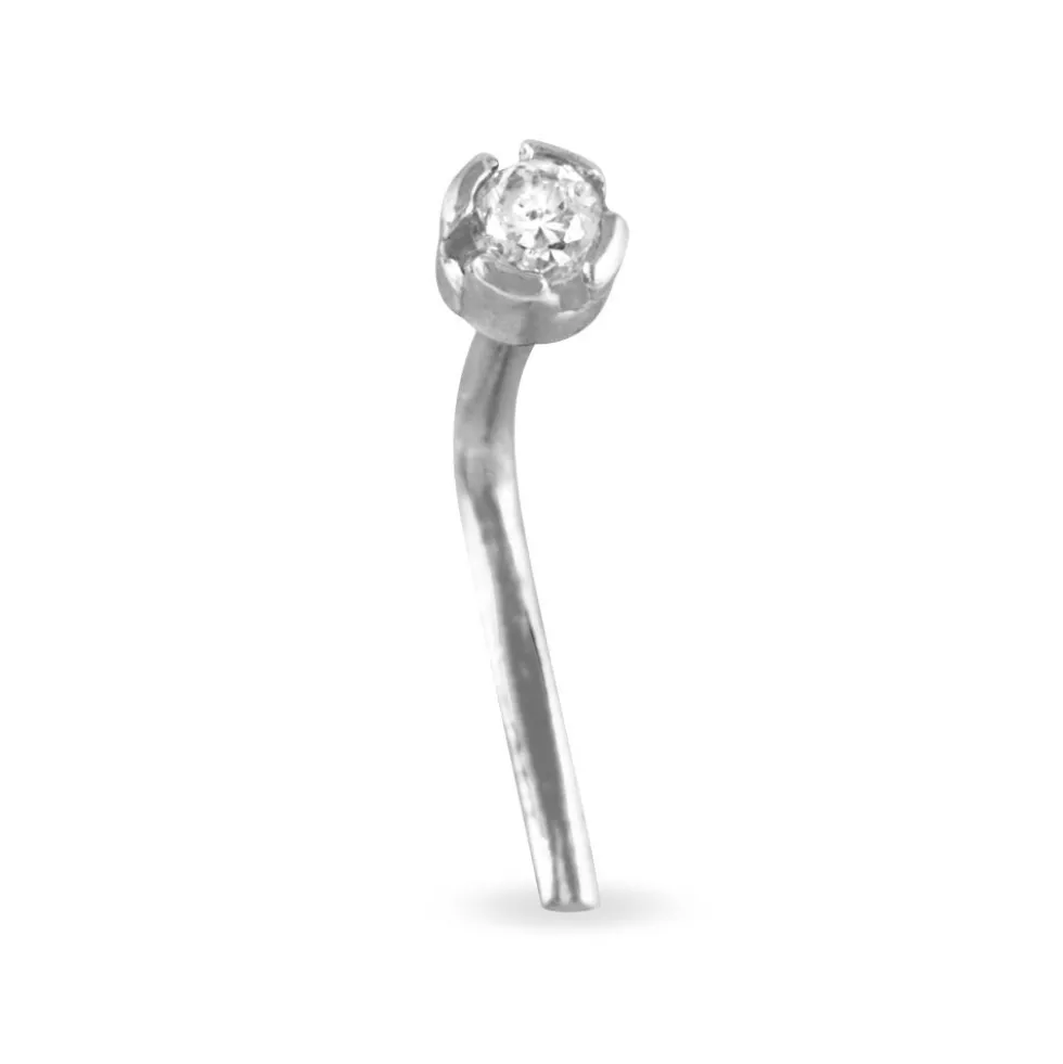 Piercing De Nez Demetrie Or Blanc Diamant