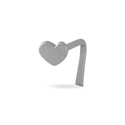 Piercing De Nez Deodate Coeur Or Blanc
