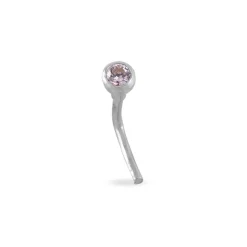 Piercing De Nez Fethi Serti Clos Or Blanc Oxyde De Zirconium