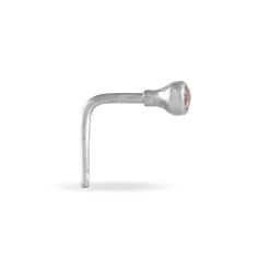 Piercing De Nez Fethi Serti Clos Or Blanc Oxyde De Zirconium
