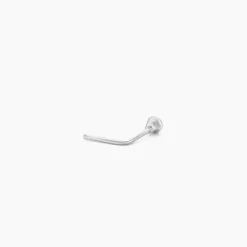 Piercing De Nez Fethi Serti Clos Or Blanc Oxyde De Zirconium