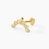Piercing D'hélix Annecy Acier Jaune Cristal