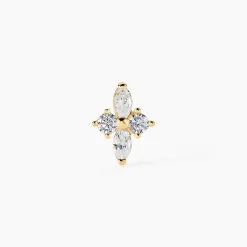 Piercing D'oreille Unitaire Eugênia Or Jaune Oxyde De Zirconium