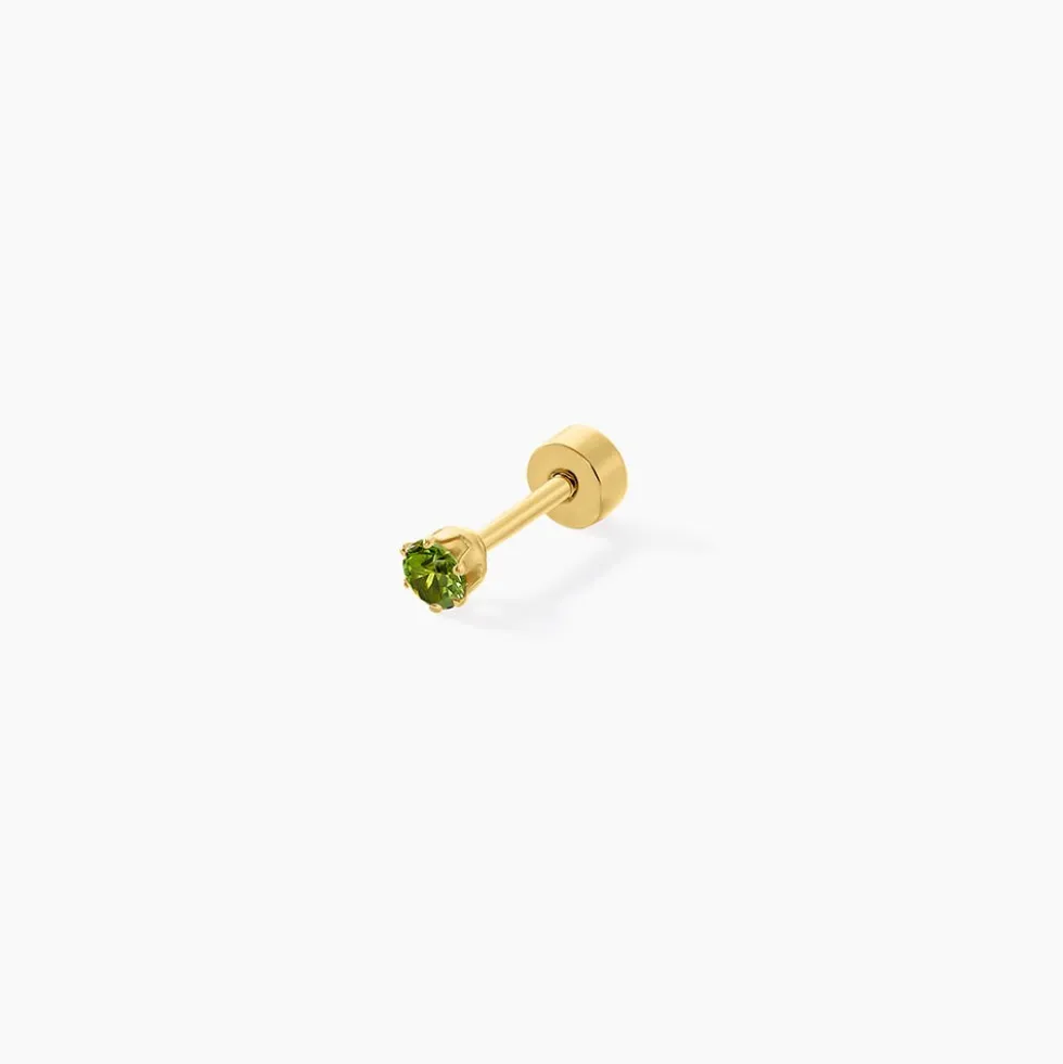 Piercing D'oreilles Unitaire Acier Doré Piia Oxyde De Zirconium