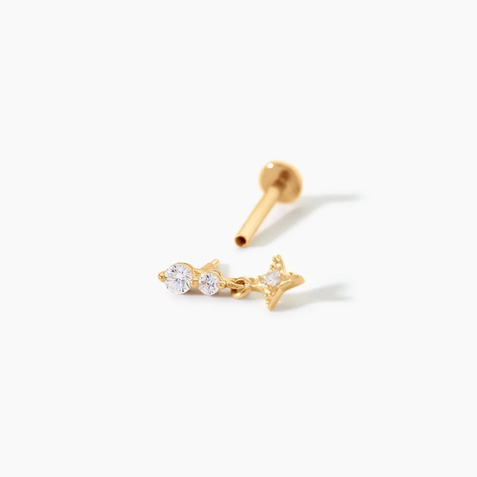 Piercing Gualter Or Jaune Oxyde De Zirconium