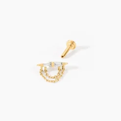 Piercing Brande Or Jaune Oxyde De Zirconium
