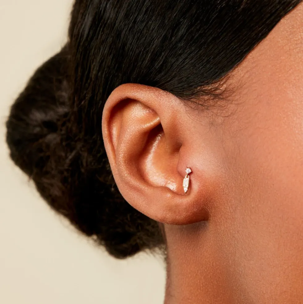 Piercing Danail Or Jaune Oxyde De Zirconium