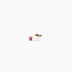 Piercing De Nez Horia Serti Griffe Or Jaune Rubis