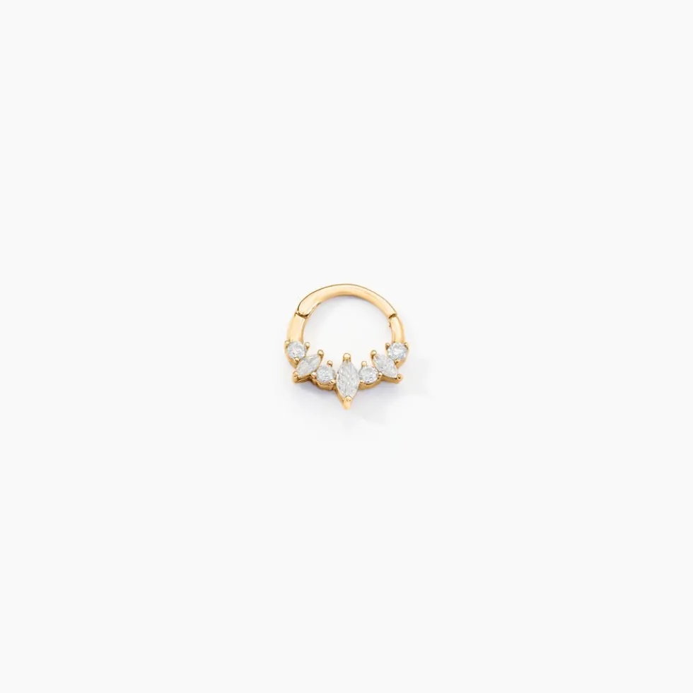Piercing D'oreille Et/ou De Nez Unitaire Pru Or Jaune Oxyde Zirconium