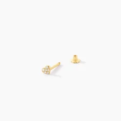 Piercing D'oreille Or Jaune Adasonia Oxydes De Zirconium