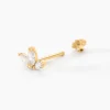 Piercing D'oreilles Asclepias Or Jaune
