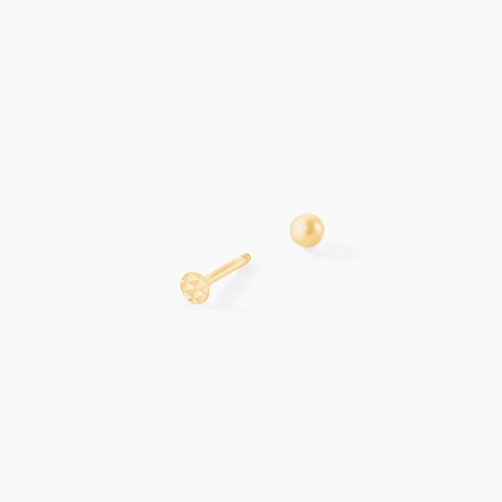 Piercing D'oreilles Or Jaune Joanina Boule