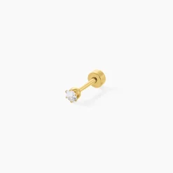 Piercing D'oreilles Unitaire Acier Doré Piia Oxyde De Zirconium