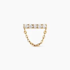 Piercing D'oreille Unitaire Dorika Or Jaune Oxyde De Zirconium
