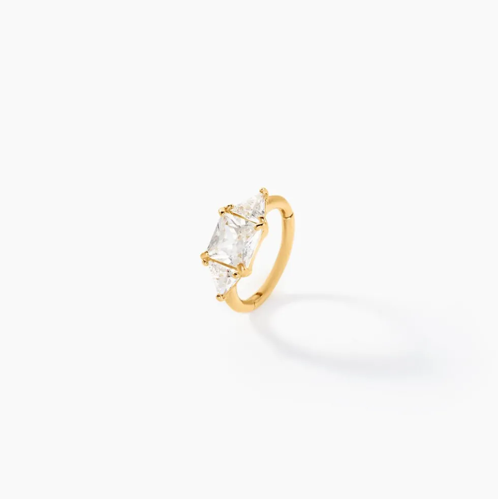 Piercing D'oreille Unitaire Derval Or Jaune Oxyde De Zirconium