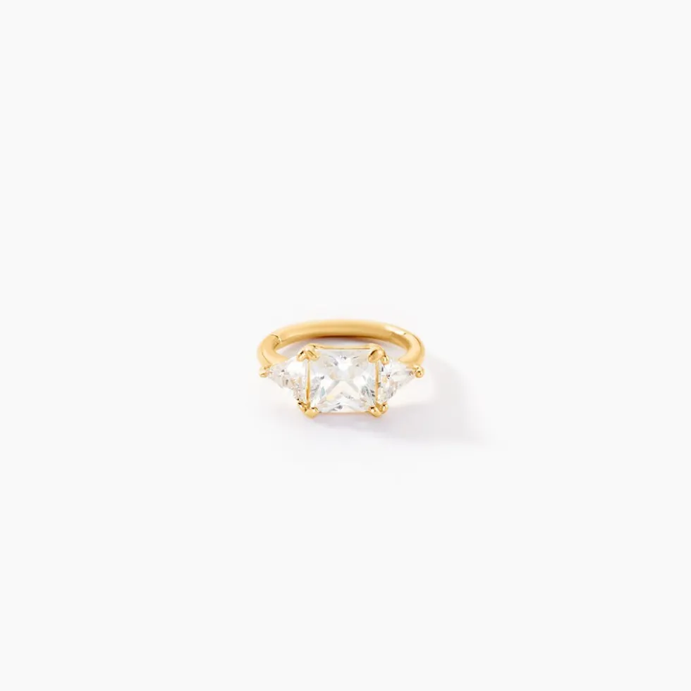 Piercing D'oreille Unitaire Derval Or Jaune Oxyde De Zirconium