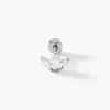Piercing Gandie Acier Blanc Oxyde De Zirconium