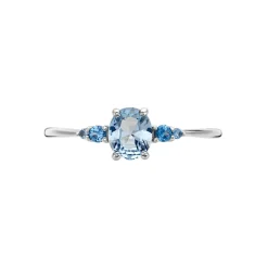 Solitaire Accompagne Argent Rainbow Oxyde De Zirconium