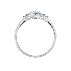 Solitaire Accompagne Argent Rainbow Oxyde De Zirconium