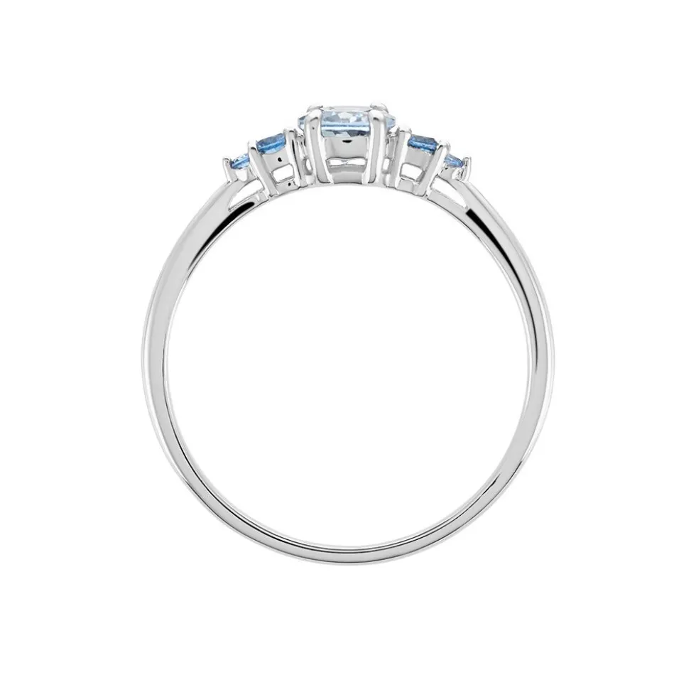 Solitaire Accompagne Argent Rainbow Oxyde De Zirconium