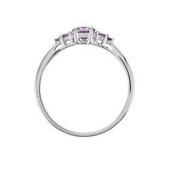 Solitaire Accompagne Argent Rainbow Oxyde De Zirconium