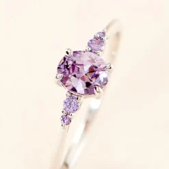 Solitaire Accompagne Argent Rainbow Oxyde De Zirconium