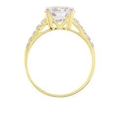 Solitaire Terese Or Jaune Oxyde De Zirconium
