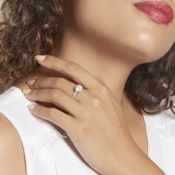 Solitaire Terese Or Jaune Oxyde De Zirconium