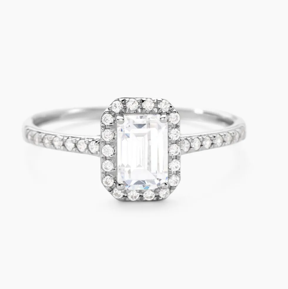 Solitaire Gwenyth Or Blanc Oxyde De Zirconium